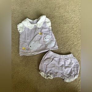 Girls infant Toffee Apple bunny set 9 mths